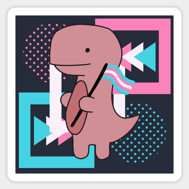 Trans Pride Cute Dinosaur Sticker by Prideopenspaces